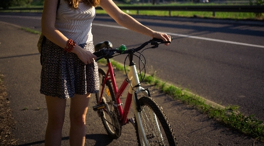 パンクした自転車